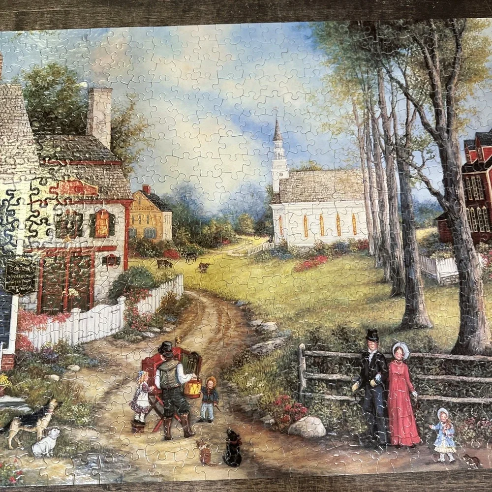 Ceaco Linda Nelson Stocks Uncle Percy's Peep Show 550 Piece Puzzle Complete 1999